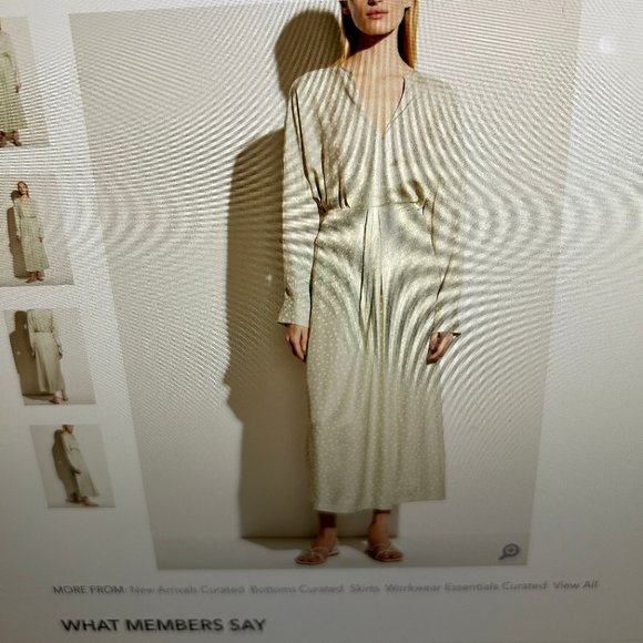 Vince Silk Stone Dot Midi Skirt Celery Size 0 - Picture 3 of 3